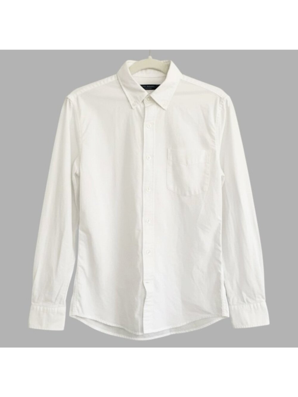 Banana Republic Mens White Button-Up Oxford Shirt Slim Fit Size Small